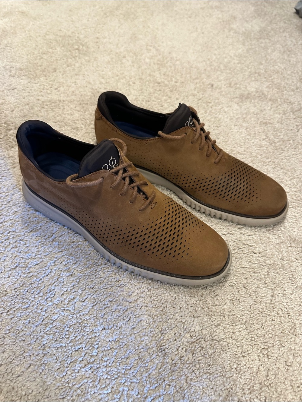 Cole Haan 2.ZERØGRAND Suede Laser Cut Oxford